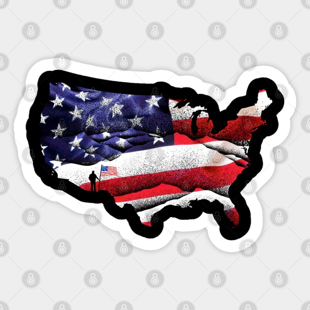 America The Beautiful Sticker by barmalisiRTB